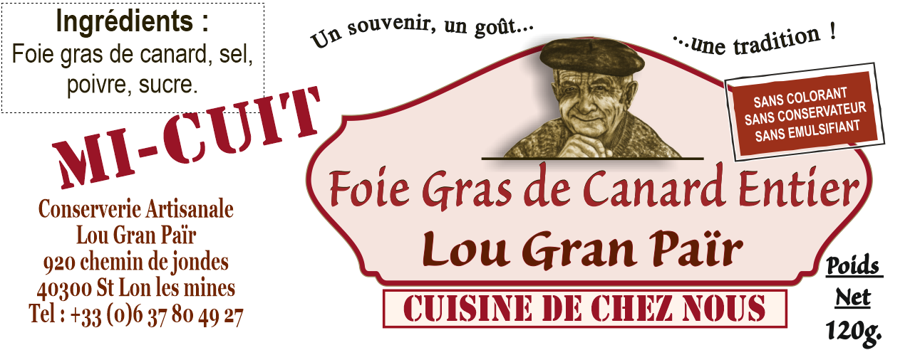 Foie gras de canard mi cuit