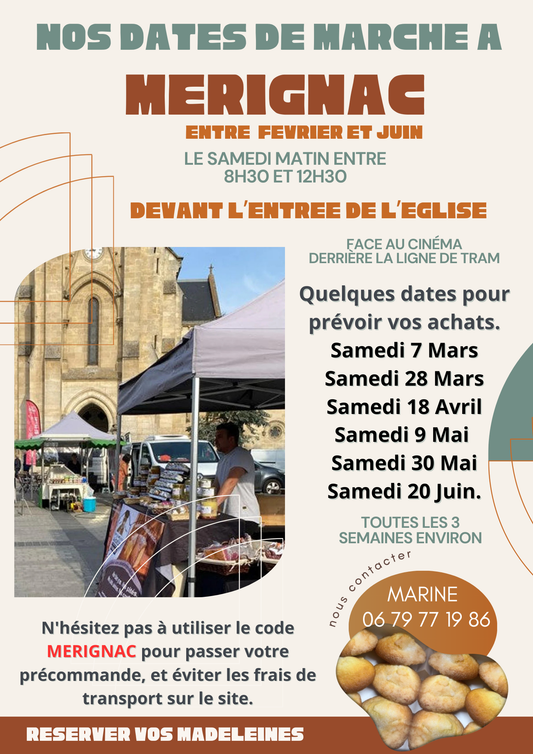 Marché du samedi matin à Mérignac le 14 Février