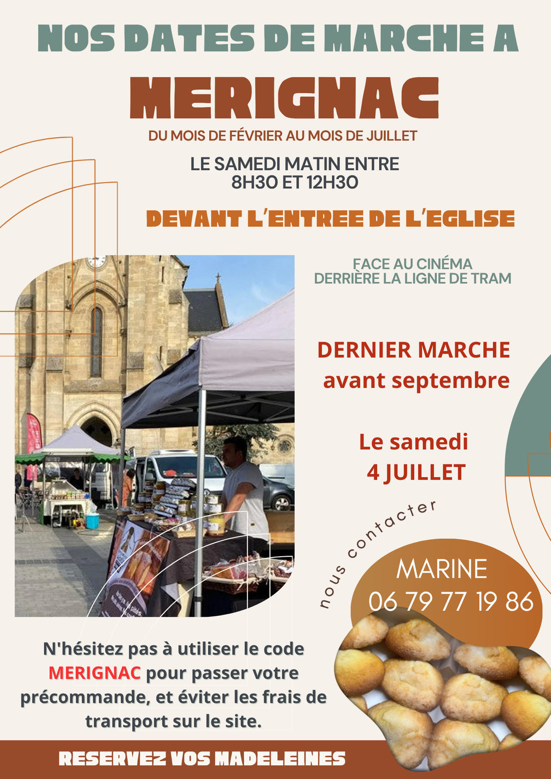 Marché du samedi matin à Mérignac le Samedi 4 Juillet