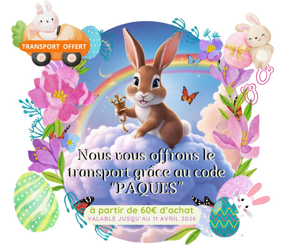 Transport Offert pour Pâques à partir de 60€ d'achat.
