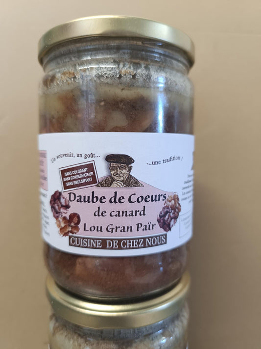 Daube de cœurs de canard forestière