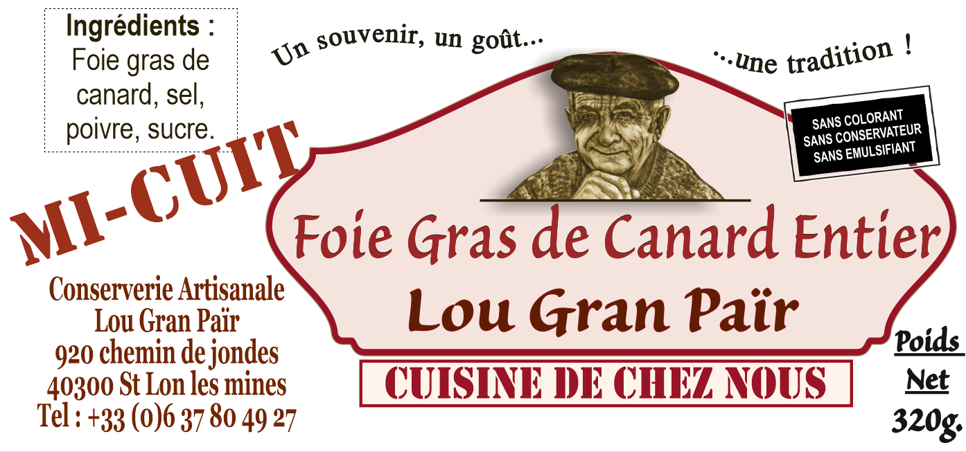 Foie gras de canard mi cuit