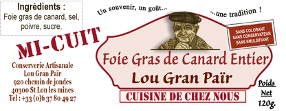 Foie gras de canard mi cuit